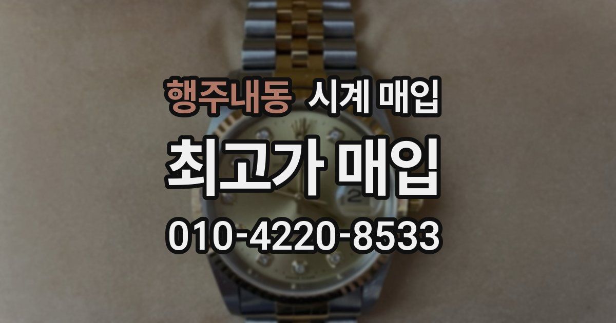 행주내동 시계 매입