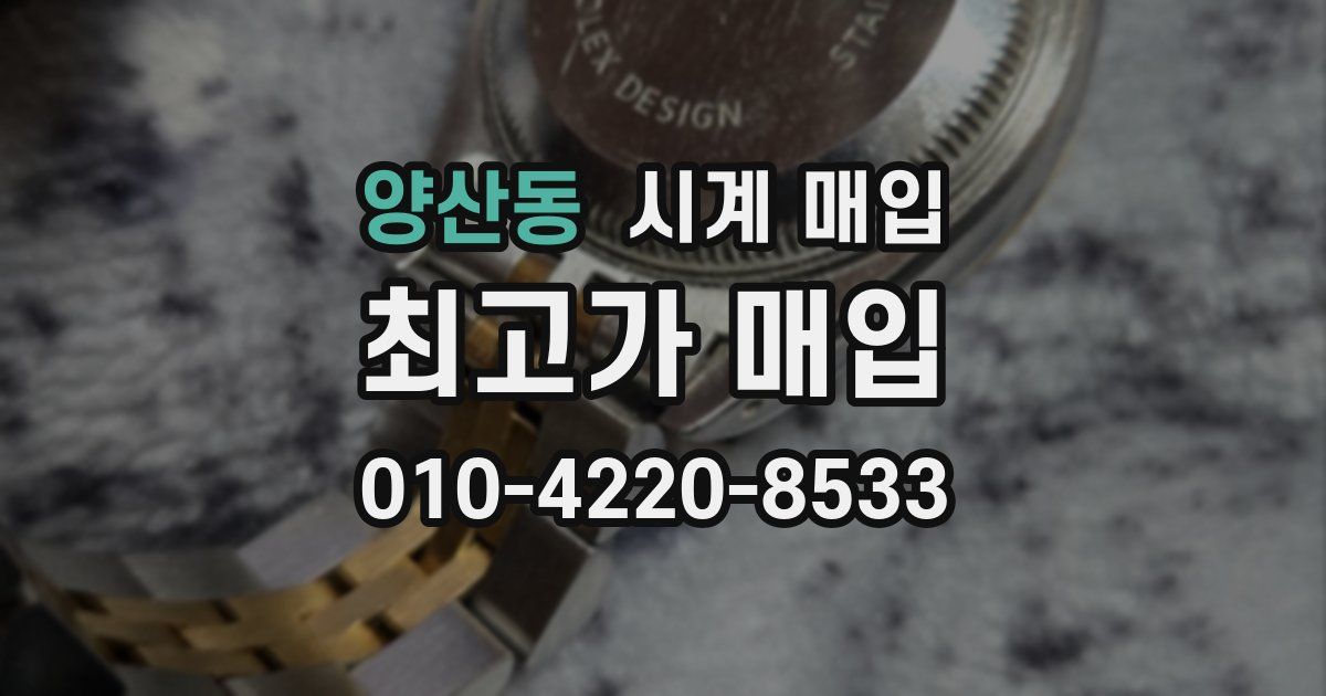 양산동 시계 매입