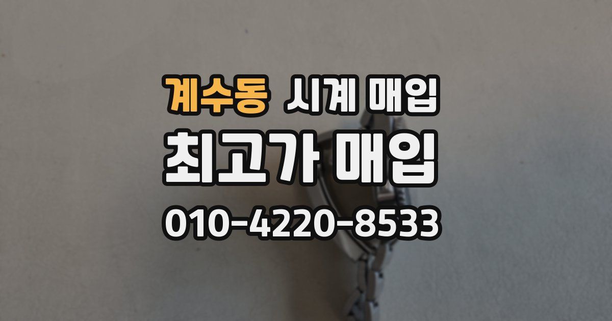 계수동 시계 매입