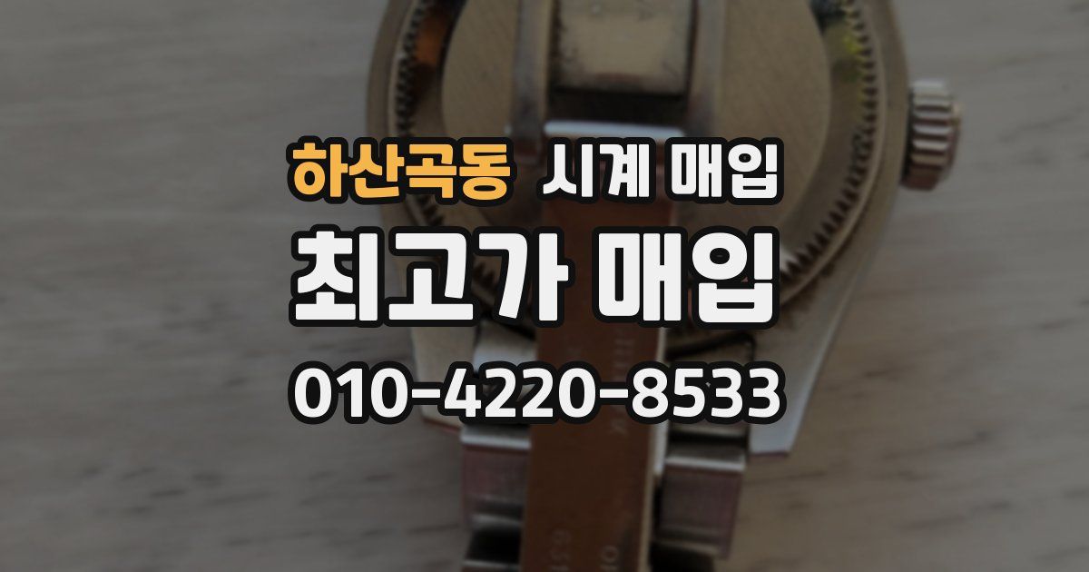 하산곡동 시계 매입