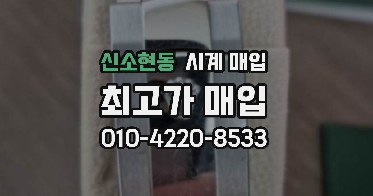 신소현동 시계 매입