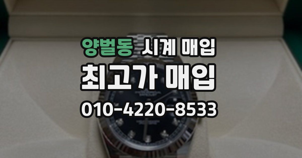 양벌동 시계 매입