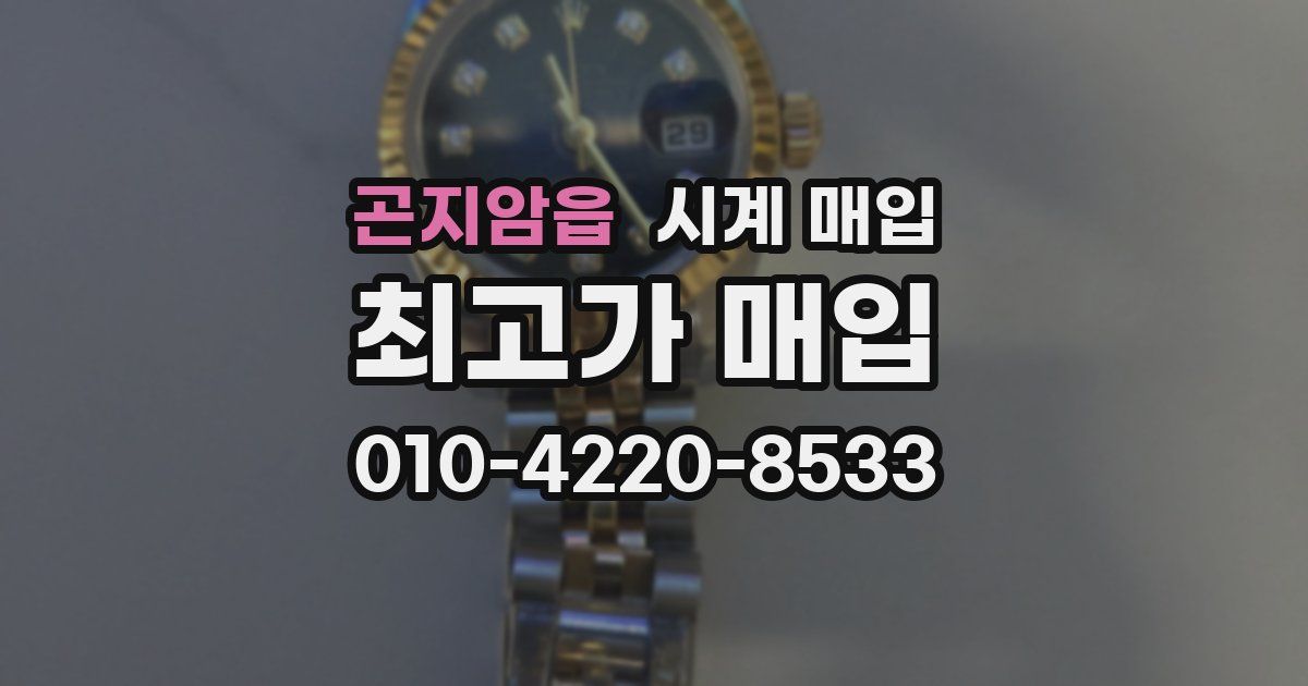 곤지암읍 시계 매입