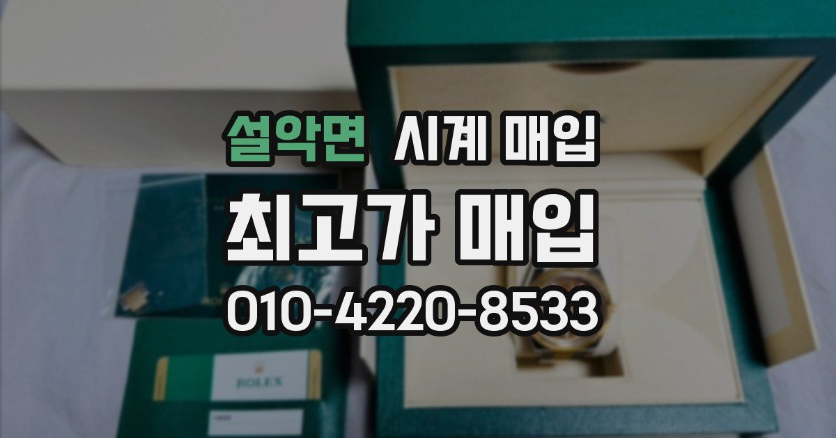 설악면 시계 매입