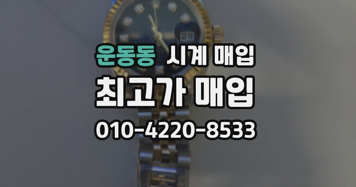 운동동 시계 매입