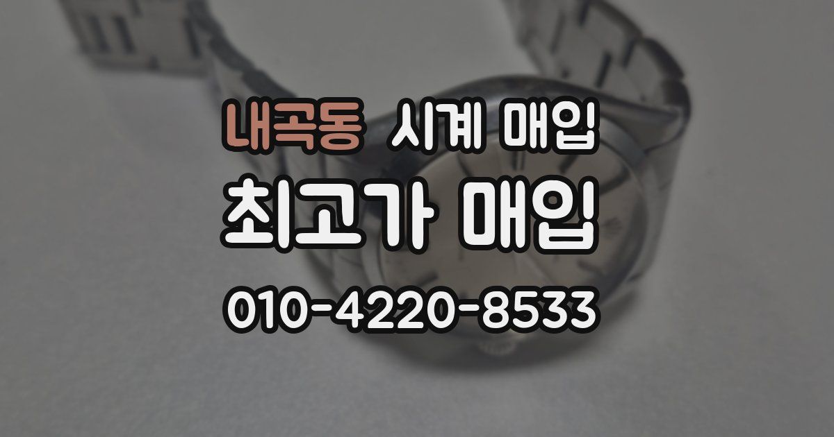 내곡동 시계 매입