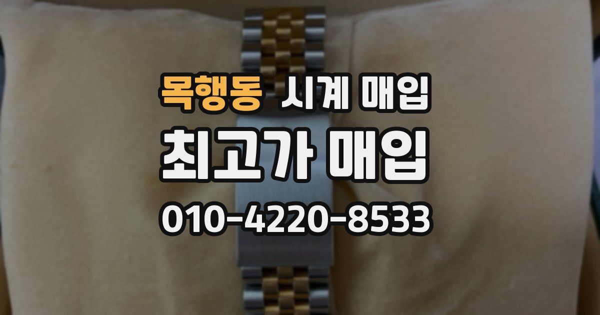 목행동 시계 매입