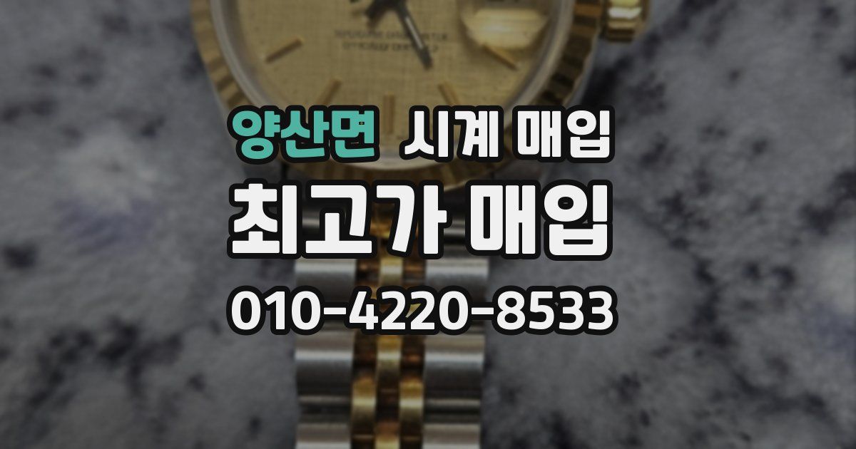 양산면 시계 매입