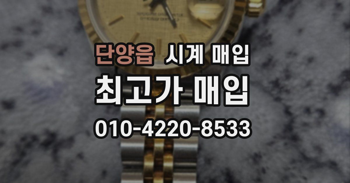 단양읍 시계 매입