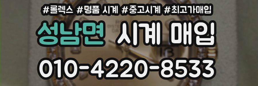 성남면 시계 매입