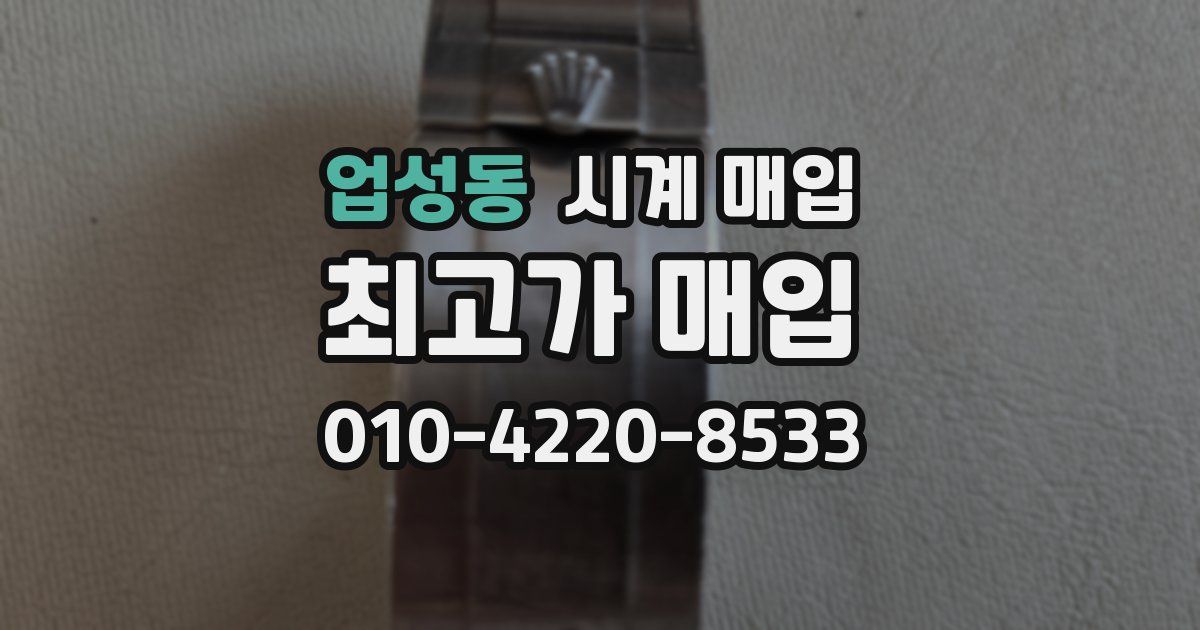 업성동 시계 매입