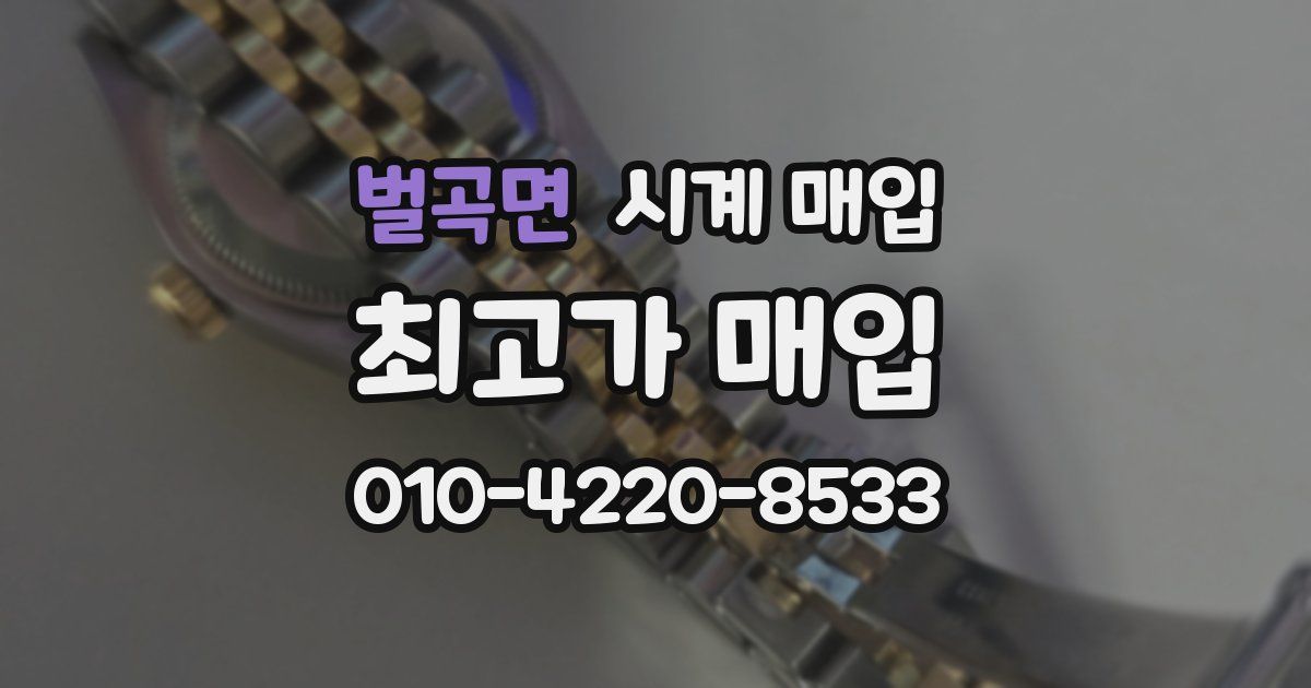 벌곡면 시계 매입