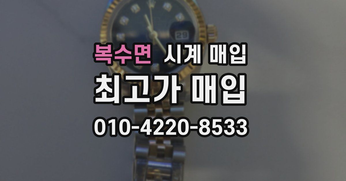 복수면 시계 매입
