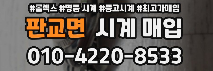 판교면 시계 매입