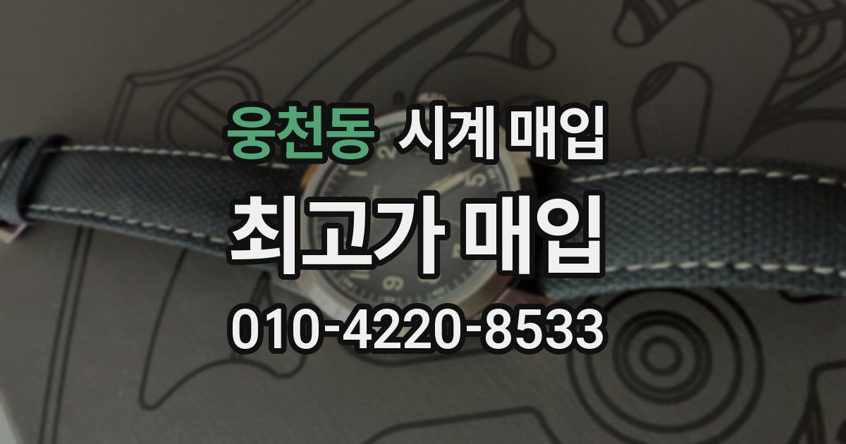 웅천동 시계 매입
