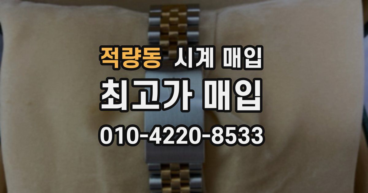 적량동 시계 매입