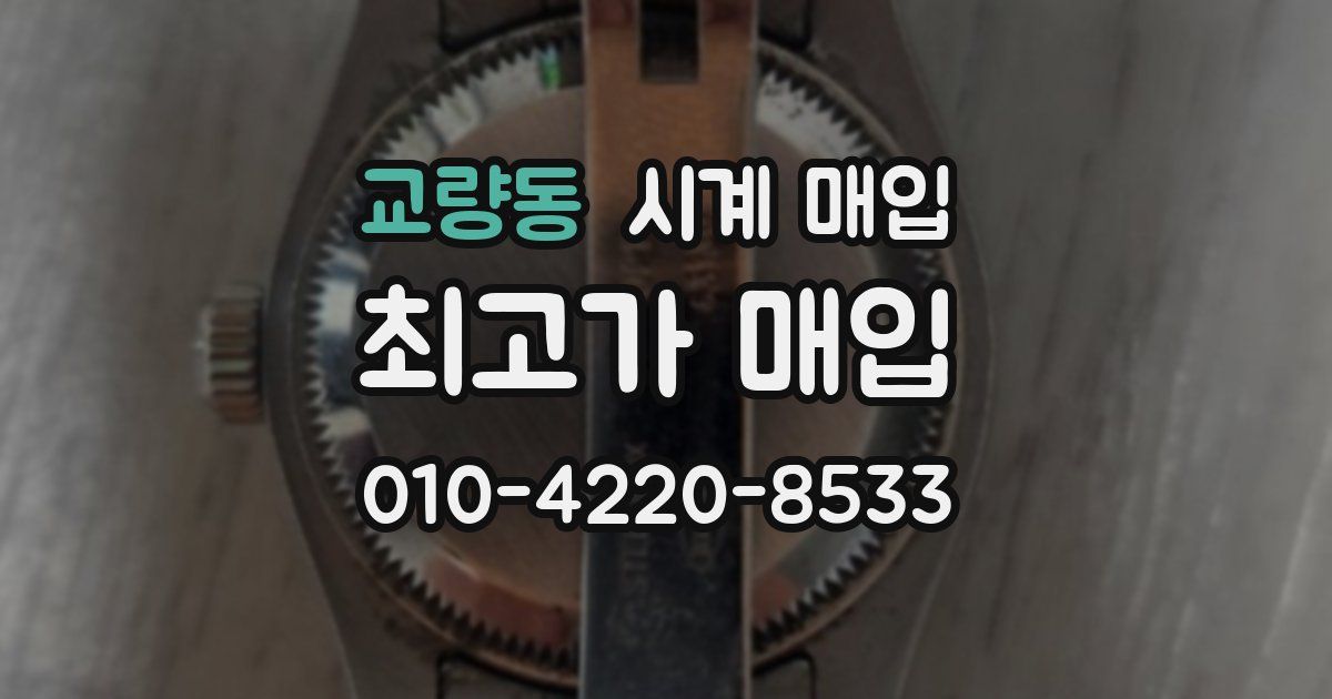 교량동 시계 매입
