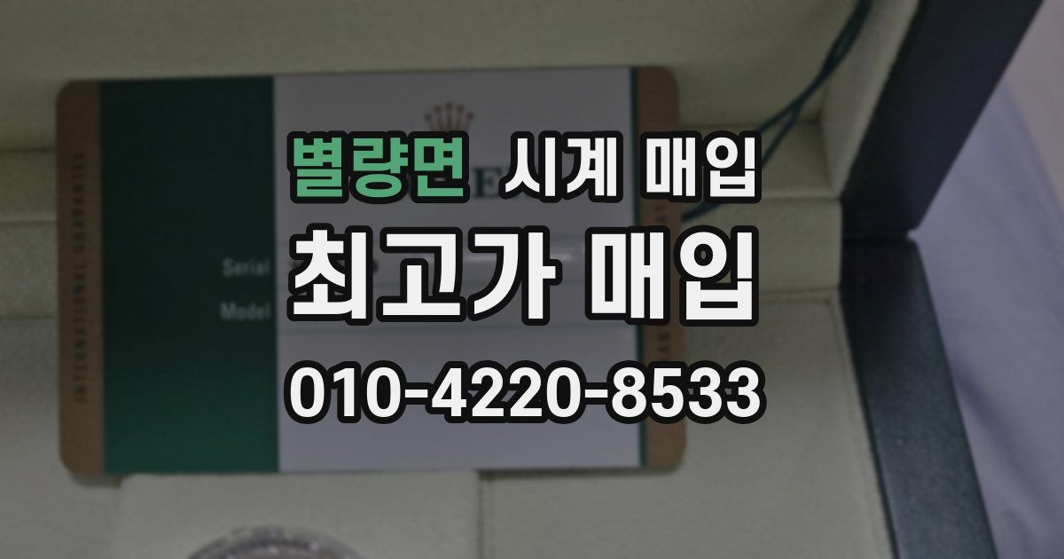 별량면 시계 매입