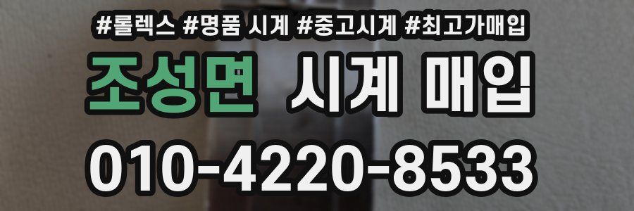 조성면 시계 매입
