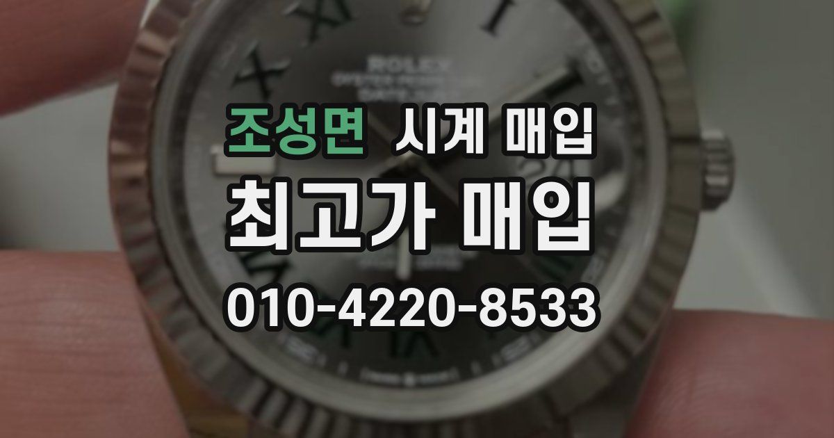 조성면 시계 매입