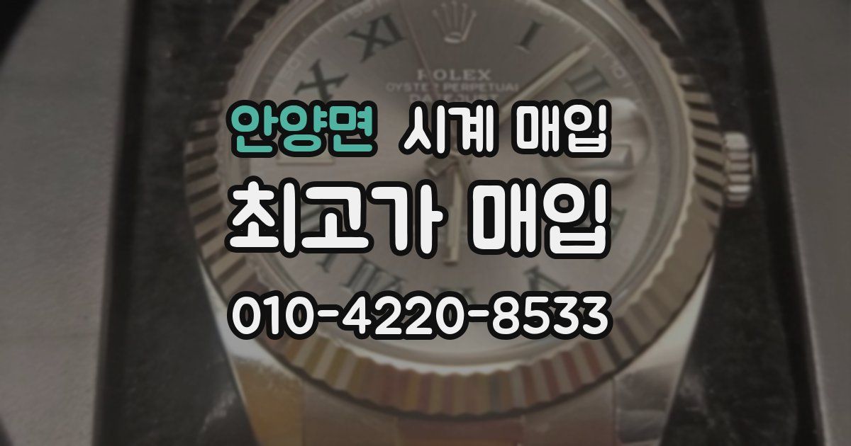 안양면 시계 매입