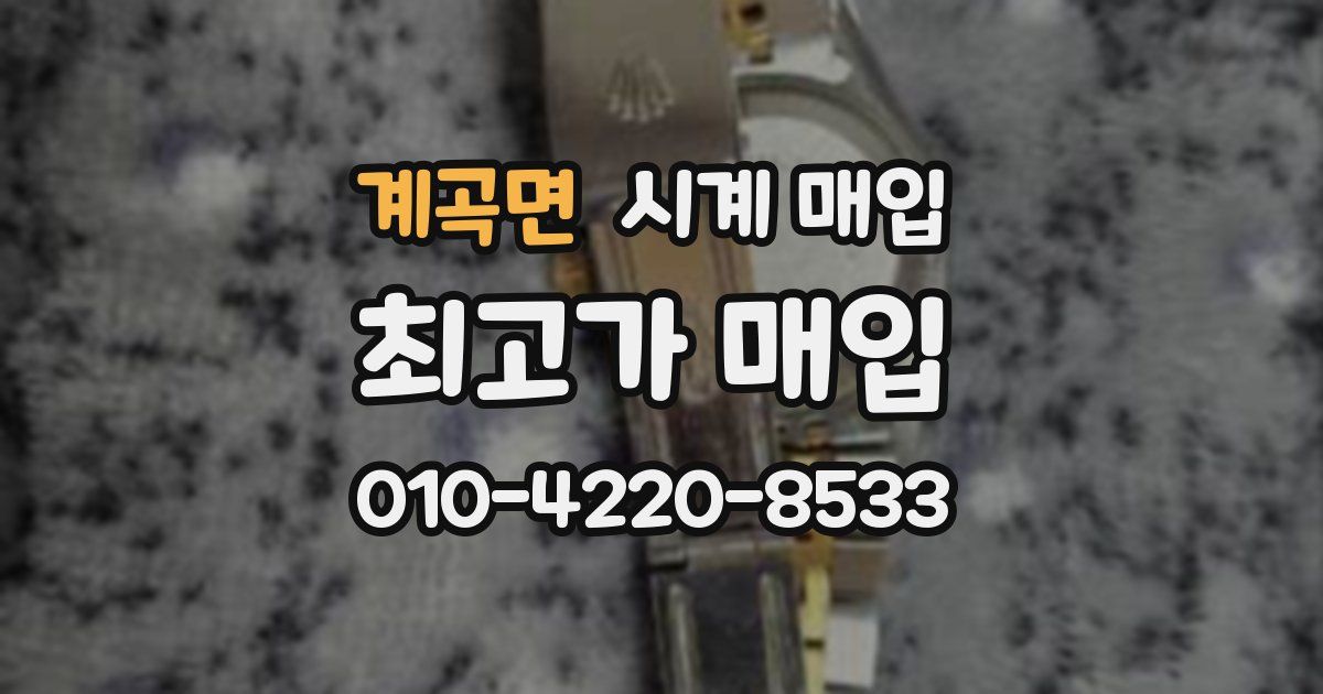 계곡면 시계 매입