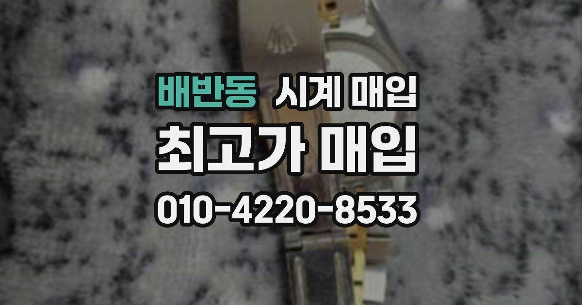 배반동 시계 매입