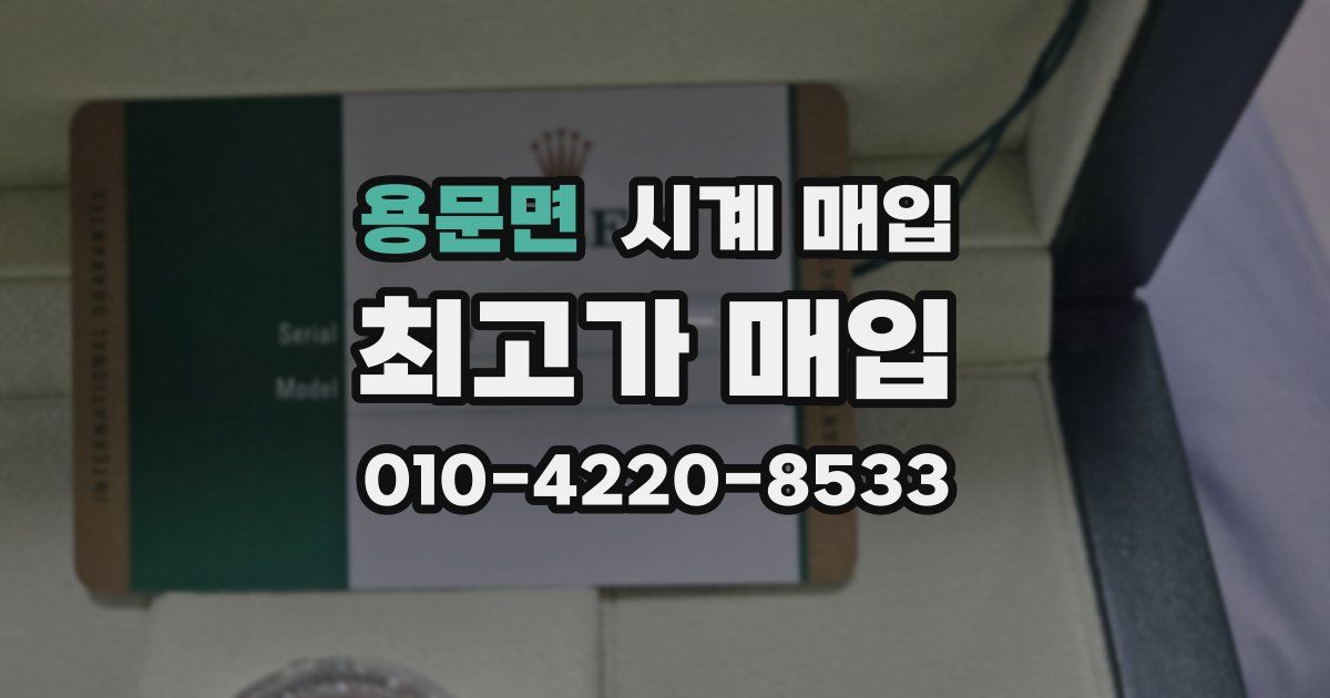 용문면 시계 매입