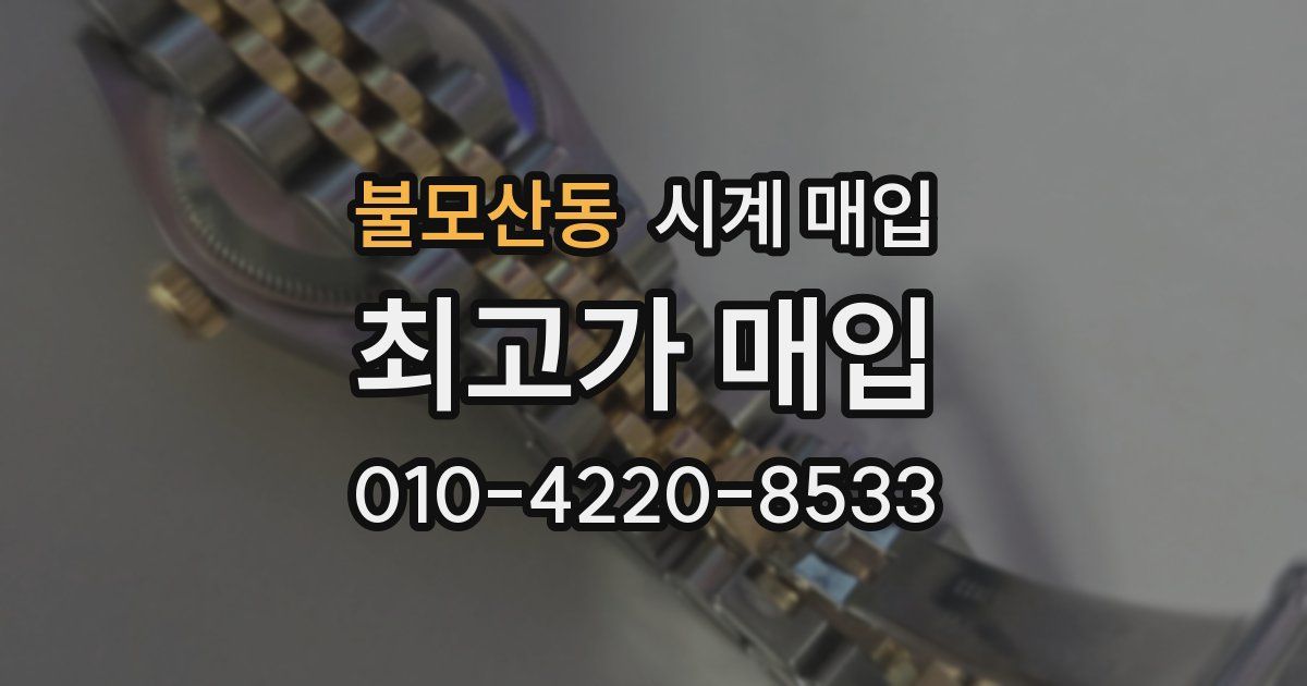 불모산동 시계 매입
