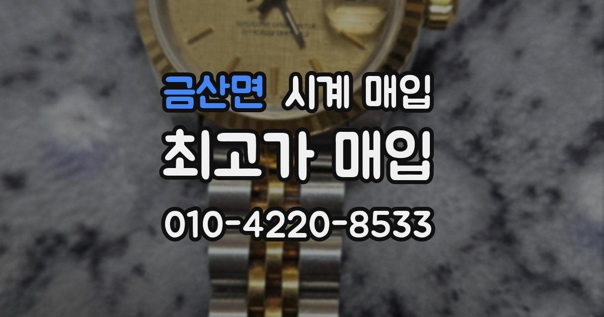 금산면 시계 매입