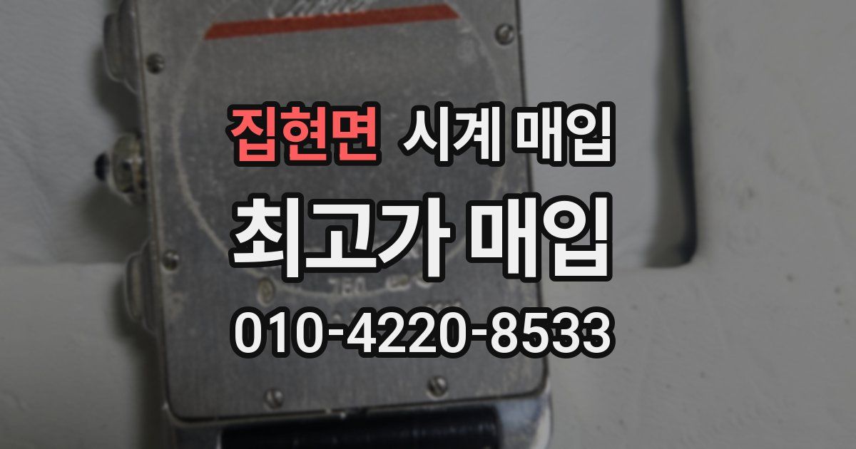 집현면 시계 매입