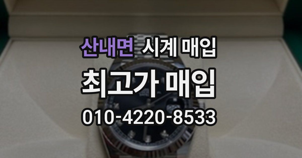 산내면 시계 매입