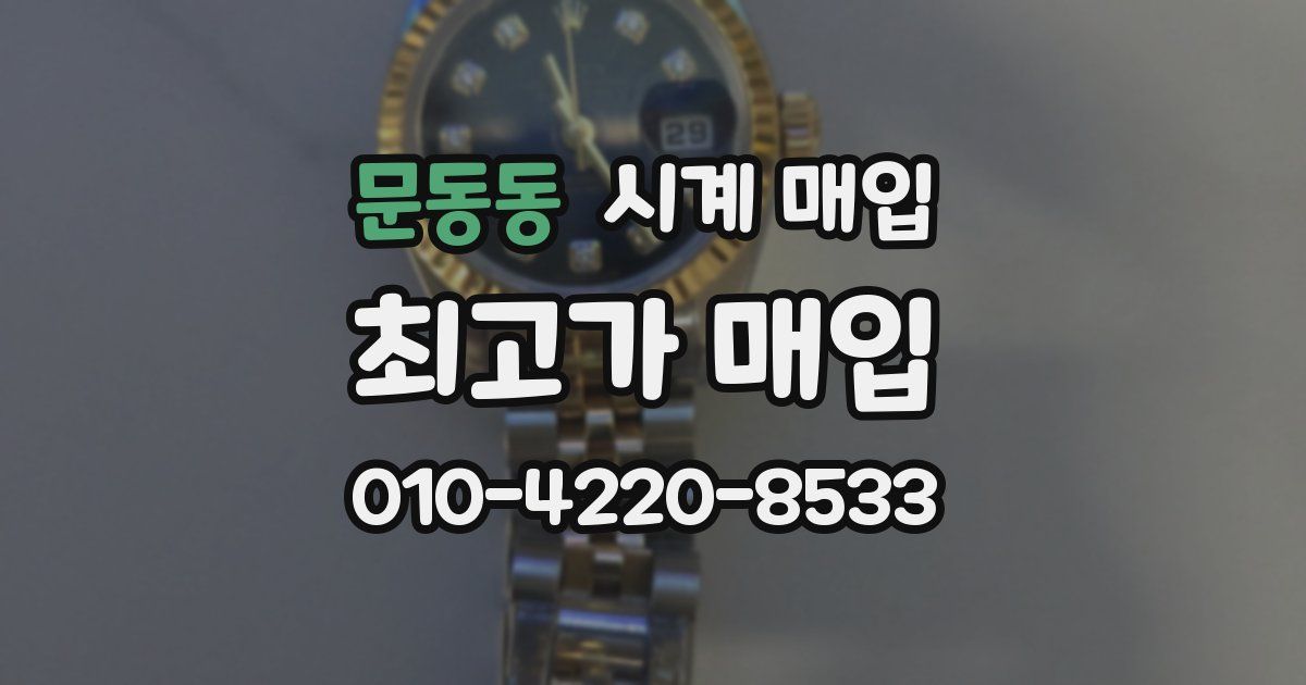 문동동 시계 매입