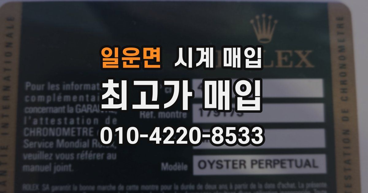 일운면 시계 매입