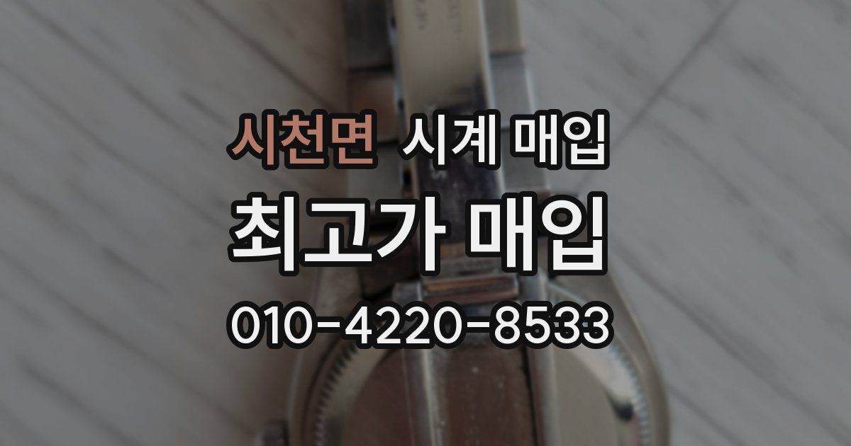 시천면 시계 매입