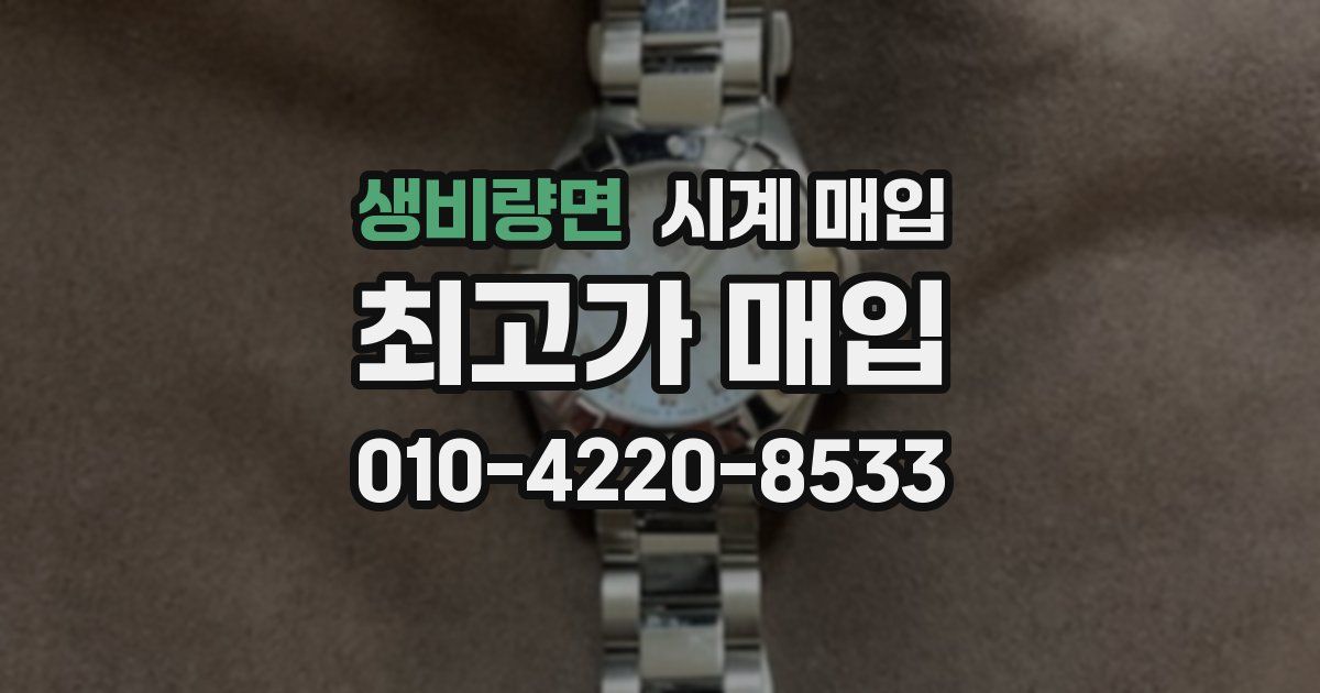 생비량면 시계 매입