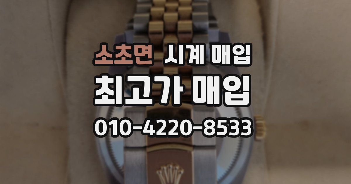소초면 시계 매입