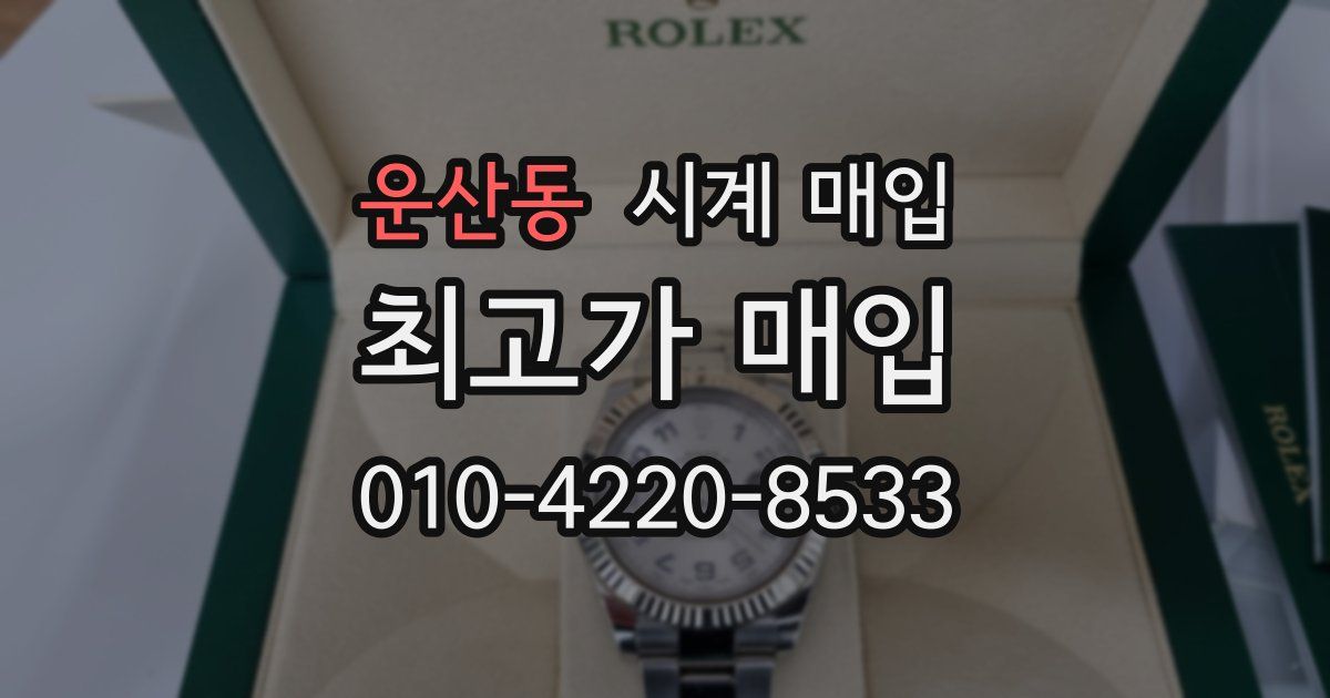 운산동 시계 매입