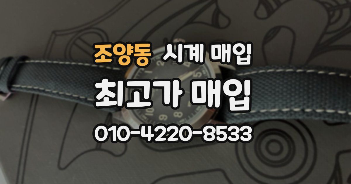 조양동 시계 매입
