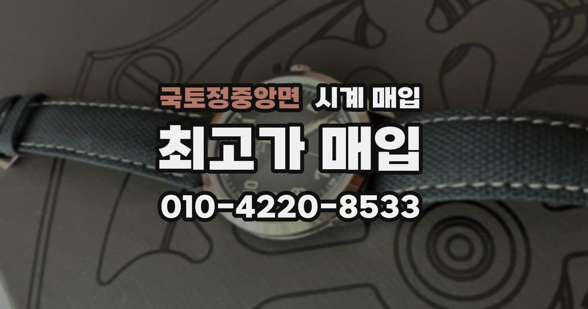 국토정중앙면 시계 매입