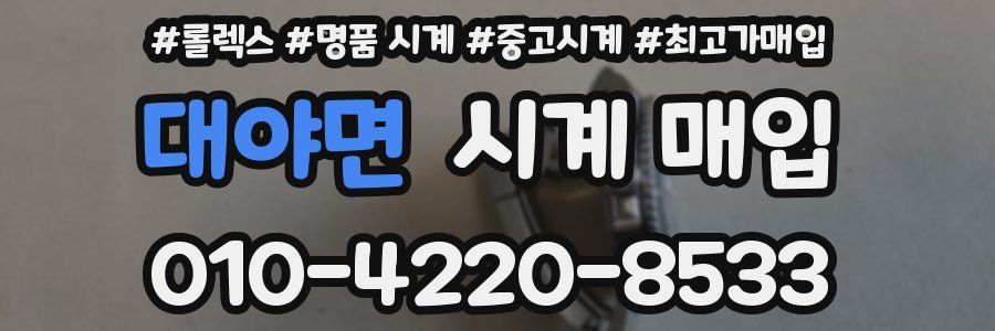 대야면 시계 매입
