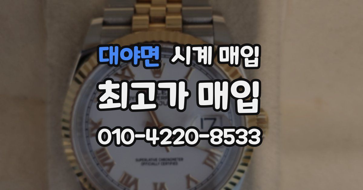 대야면 시계 매입