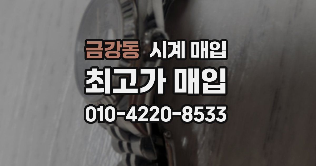 금강동 시계 매입