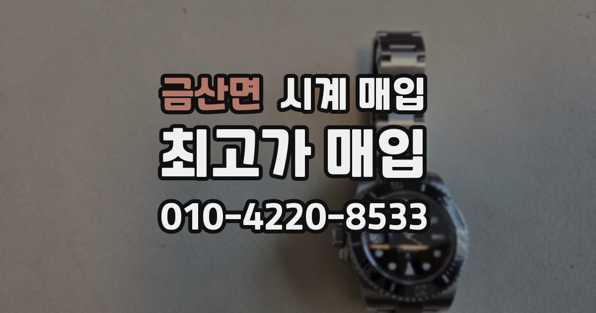 금산면 시계 매입