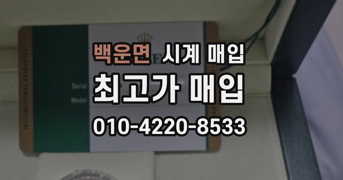 백운면 시계 매입