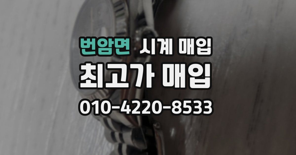 번암면 시계 매입
