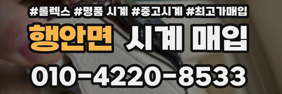 행안면 시계 매입