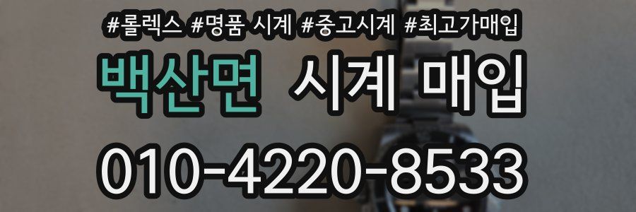 백산면 시계 매입
