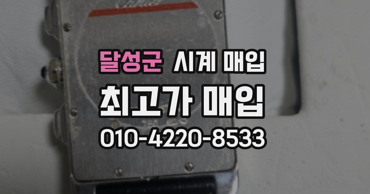 달성군 시계 매입