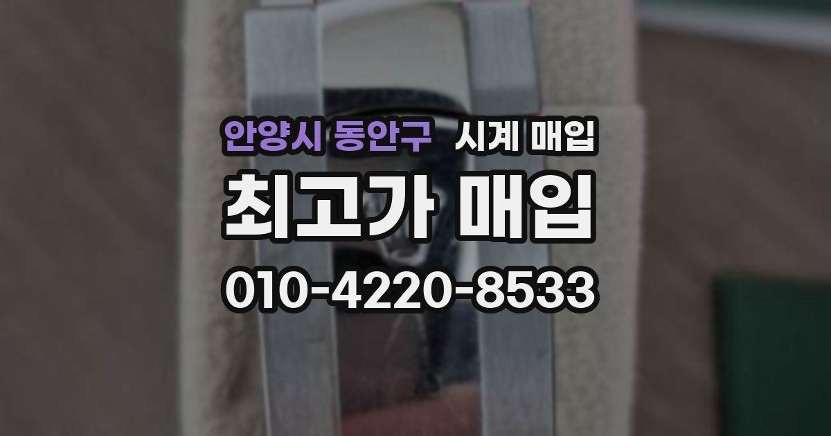 안양시 동안구 시계 매입